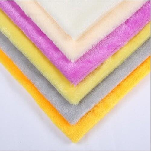 17Colours Dyed PV Plush Fabric Diy Sewing Materials Clothes Sofa Toys Bag home textile fabric 50x160cm