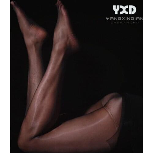 2 Pcs/New Super High Quality Mens Sexy Ultra-thin Oil Shiny Pantyhose Male Transparent 360 Degree Seamless Stockings Party