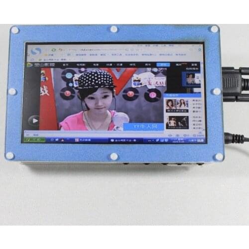 7inch 800x480 Lcd monitor with HD MI+VGA+2AV+Reversing with Europe Power supply