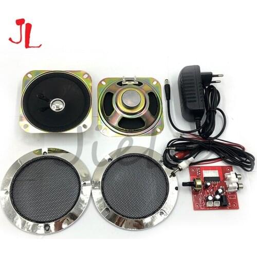 Free shipping arcade game console audio kit,power amplifier+4-inch 5W speakers+power cable for arcade game cabinet accessories
