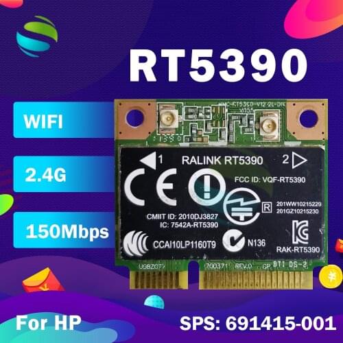 Ralink RT5390 Half Mini PCI-express Wlan Wireless Card SPS:691415-001 for HP CQ45 4340S 4445s