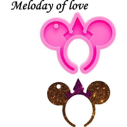 Shiny Mouse Headband Epoxy Resin Molds for Keychain, Resin Art Diy DIY Jewellery Making , Silicone Mold Custom DY0189
