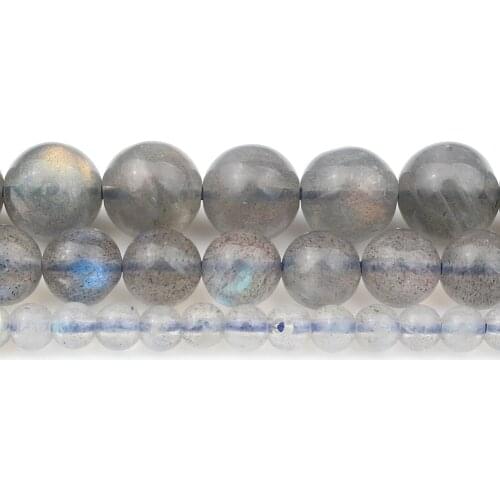 Natural AA Labradorite Stone Bead Round Beads for Jewelry Making 15'' Strand DIY Bracelet 4mm 6mm 8mm 10mm