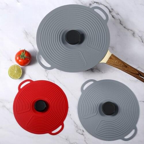 Household silica gel fresh-keeping cover dust-proof silica gel pot cover refrigerator sealed vacuum pot cover