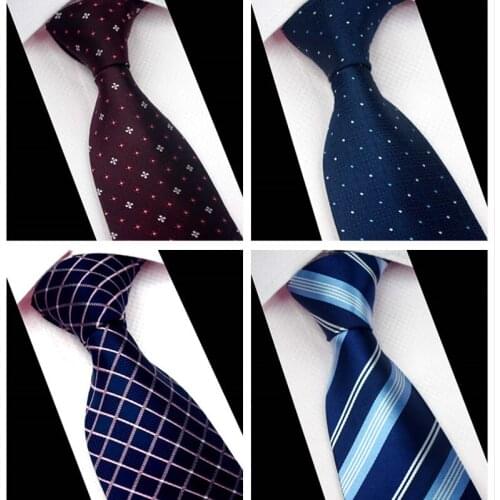 Classic Men Business Formal Wedding Silk Ties 8.5cm Stripe Neck Tie Fashion Shirt Accessories CS399