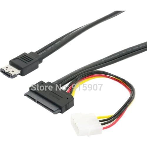 Xiwai CY 50cm eSATAp Power ESATA Combo to SATA 22pin & IDE 4pin 5V 12V for 3.5" 2.5" Hard Disk Data Cable