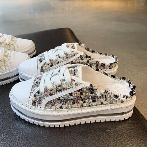 Brand Design Women Canvas Shoes Fashion Candy Color Lace up Platform Shoes Casual Tassels Thick Bottoms Flat Sneakers Women