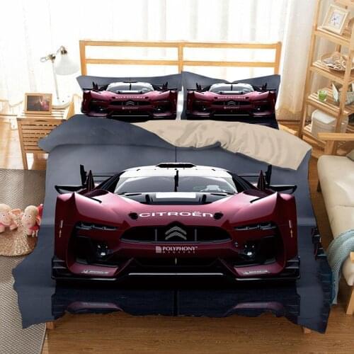 3D Racing Car Printed Duvet Cover Bedding Set Bed Set For Boys Bedroom Decor Twin Full Queen King Size With Pillowcase