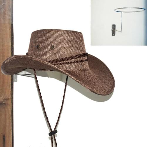 Cowboy Hat Rack - Hat Saver/Hanger Holder Hook Riding Helmet Wall Mount - Metal