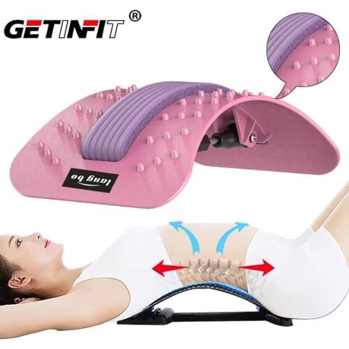 Getinfit New Back Stretch Massager Magic Stretcher Fitness Lumbar Support Relaxation Corrector Fitness Stretcher