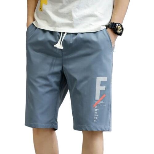Mens Shorts Casual Loose Breeches Shorts 2021 Mens High Street Drawstring Knee Length Pants Print Shorts Beach Shorts Male