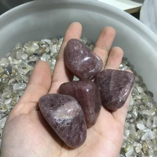 Natural polished strawberry quartz bulk tumbled gemstones crystal stone for home decor