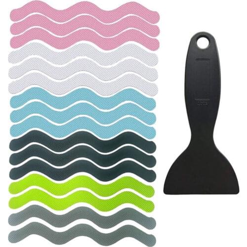 6/12/24Pcs Anti-Slip Strips Shower Stickers Bathroom Ceramic Tile Floor Safety Strips Stickers Kitchen Stairs Non-Slip Strips