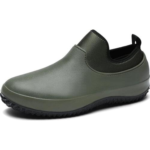 New Men Shoes Kitchen Working Shoes Breathable Non-slip Waterproof Chef Shoes Casual Flat Work Shoes Water Shoes