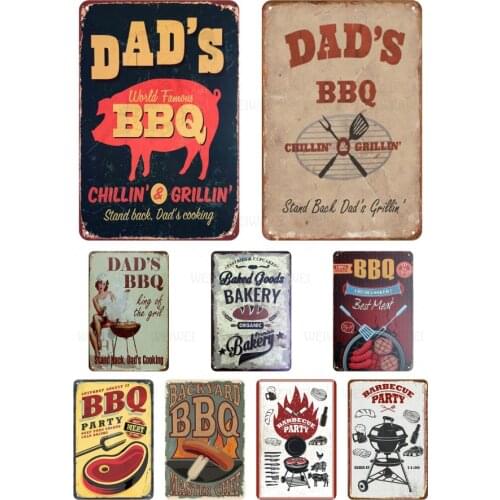 Fresh BBQ Plaque Metal Vintage Tin Sign Pin Up Shabby Chic Decor Metal Signs Vintage Bar Decoration Metal Poster Pub Metal Plate