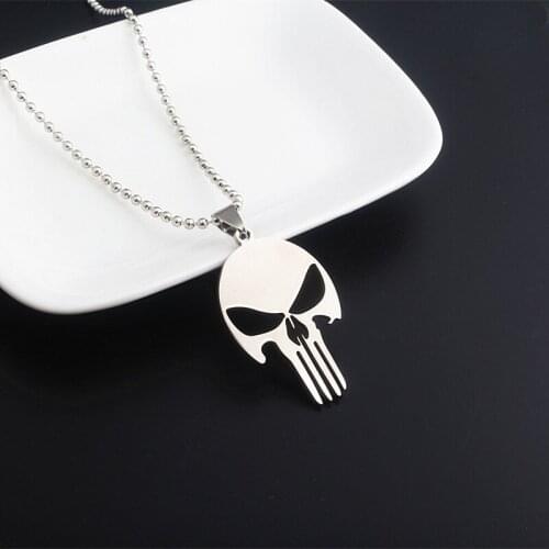 Skull stainless steel necklace 20pcs/lot