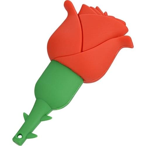 Pendrive Rose USB Flash Drive 32GB 16GB Lovely Cartoon 64GB Pen Drive 8GB 4GB 128MB Memory Stick USB 2.0 Gift