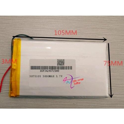 Best battery brand Free shipping 3.7 V polymer battery 3000 mah story electromechanical zishu emphasize battery 7 inch tablet 30