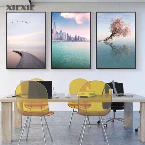 Nordic Decoration Home Wall Art Picture Minimalist Romantic Sea Landscape Posters and Prints Canvas Painting Living Room Decor