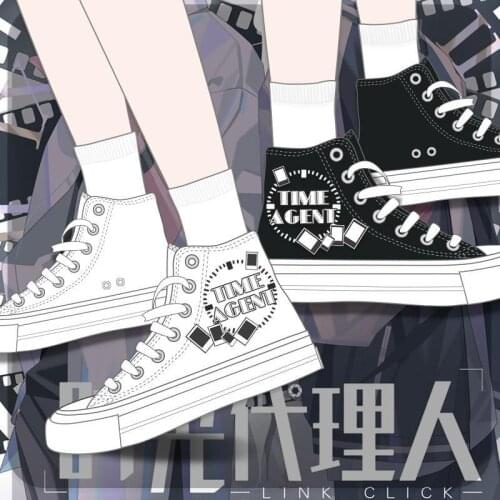 2021 New Arrival Anime Time Agent Cheng Xiaoshi Lu Guang Qiao Ling EMMA Cosplay Student Canvas Casual Sport Shoes