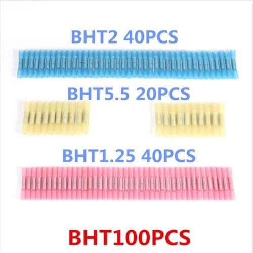 100pcs / Lot Heat Shrink Butt Wire Crimp Terminal Connector Electrical waterproof seal Splice Connector