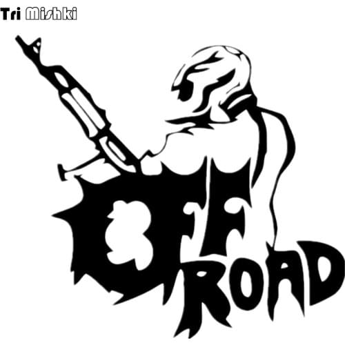 Tri Mishki HZX425 15*16.3cm 4x4 off road car sticker funny auto car stickers