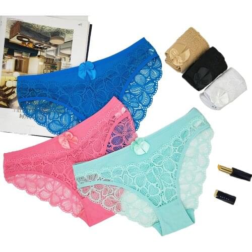 12 Pcs Sexy Lace Panties Women Fashion Lingerie Tempting Briefs High Quality Womens Underpant Low Waist Intimates Underwear