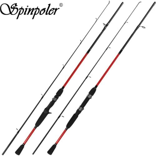 Spinpoler 1.84M Carbon Fiber Spinning Casting Fishing Rod 1/4-1/2oz Lure Weight M Power 4-8LBS Light Weight Boat Lure Rod