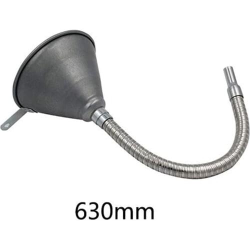 Funnel Galvanized Metal Utility Flex Tip And Screen - Use For Engine Oil Transmission Fluid Power Steering Fluid And More