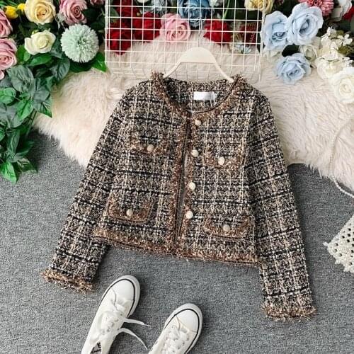 High-end Small Fragrant Tops All-match Ladies Temperament Autumn 2021 New Womens Jackets