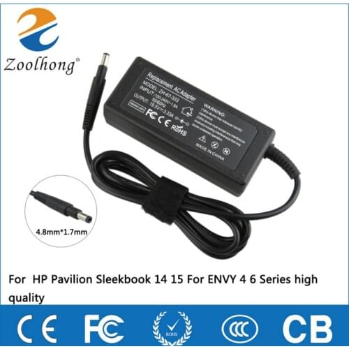 19.5V 3.33A 65W laptop AC power adapter charger for HP notebook HP Pavilion Sleekbook 14 15 For ENVY 4 6 Series high quality