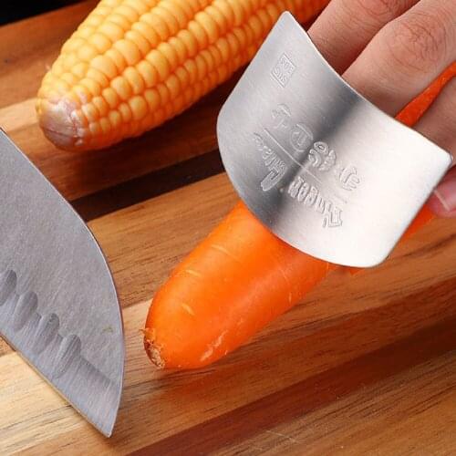 Kitchen Finger Protector Stainless Steel Fruits Vegetable Thumb Knife Finger Safety Cooking Tools Kitchen Gadgets