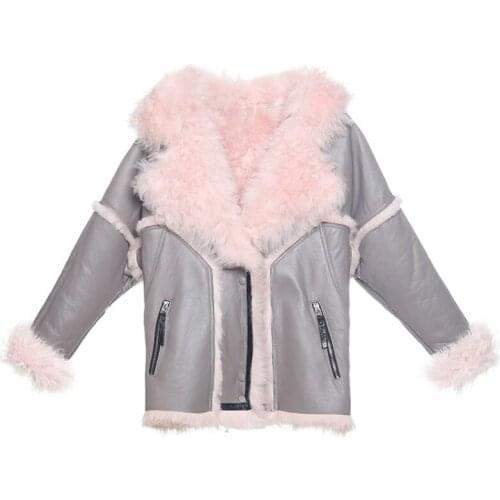 Real 2021 Winter Sheepskin Jacket Women Real Fur Coats Woman Wool Fur Jackets Female Sheepskin Coat Mujer Parkas TN1358