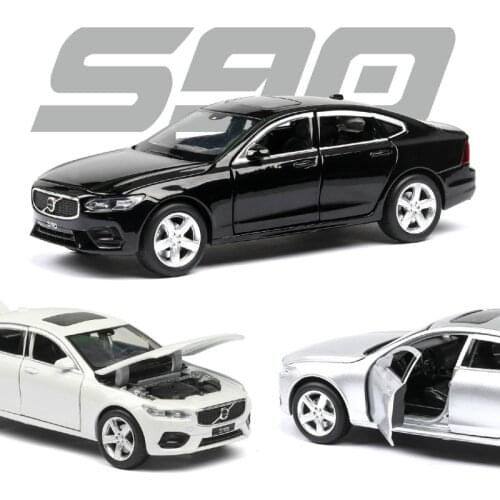 1:32 S90 Alloy Car Toys Imitates Real Model Car 6-door Acousto-optic Echo Toy Car Acousto-optic Echo Function 6-door Can Be Open