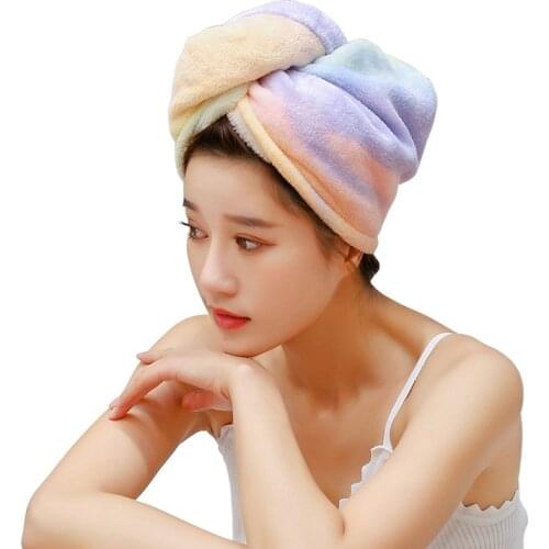 1PCS Swimming Towel Microfiber Rapid Fast Drying Hair Hat Absorbent Towel Cap Turban Wrap Soft Shower Hat