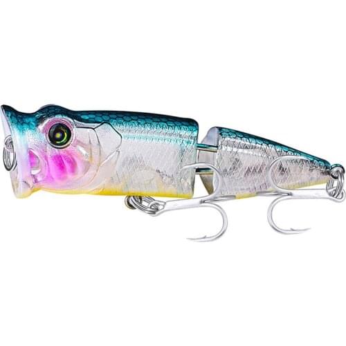 1pcs Hard Fishing Baits 8cm/11.5g Jointed Popper Fishing Lures 2 Sections Artificial Swimbaits Hard Wobblers Bass