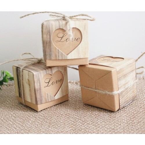 10Pcs Gift Boxes Kraft Paper Candy Box Wedding Favors Baby Shower Decoration Boy Or Girl Gender Reveal Birthday Party Supplies