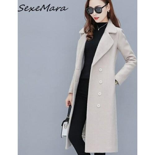 2019 Plus Size Luxury Vintage Winter Cashmere Woolen Thick Wool Blazer Oat for Women