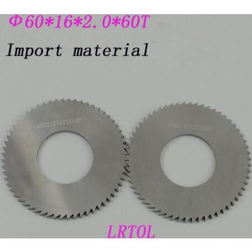 3pcs 60mm*16mm*2.0mm*60T Solid carbide Saw blade Milling cutter import material Processing stainless steel
