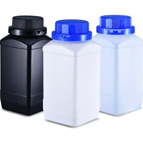 Thickened 1000ml Eco-Friendly Plastic Square Bottle with lid Sample Bottle Emulsion Bottle 4pcs/lot