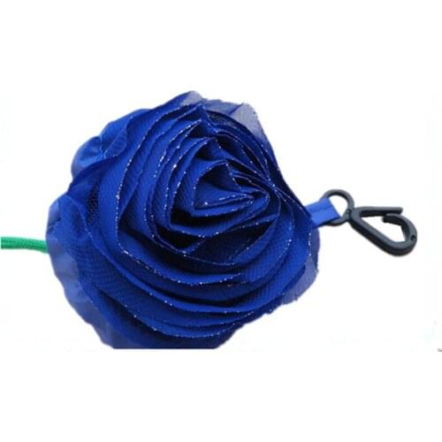 50PCS / LOT Creative Polyester Reusable Bag Folding Portable Rose Shopping Bag Green Environmental Storage Bag