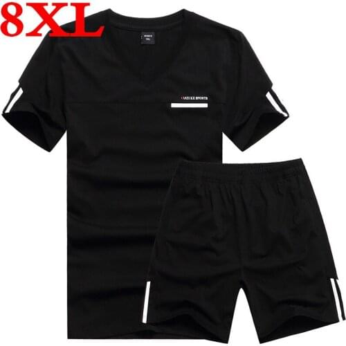 6XL Plus 7XL Size 8XL 5XL 2020 Summer New Fashion Mens Short Sleeve T Shirt Absorb Sweat Ourdoors T-shirt Male Active V-neck