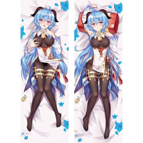 Anime Hot Genshin Impact Ganyu Pillow Case Cosplay Cartoon Lovely Kawaii Accessories Prop