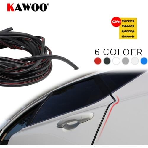 KAWOO Car Door Side Edge Scratch Crash Strip Protection Sticker Styling Mouldings For Chevrolet Cruze Orlando Sonic Aveo Lacetti