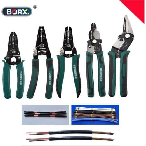 BORX Multifunctional wire stripper, labor-saving crimping pliers, electrician iron sheet cut cable