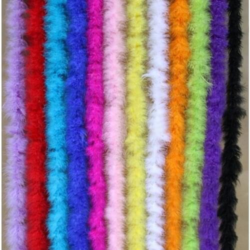 1pcs 2M Hot Sale Turkey Feather String Ribbons Swansdown Fur Trimming Soft Fluffy Trim Home Party Decoration