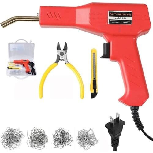 LUDA 50W Hot Stapler, Plastic Welding Machine Car Bumper Repair Kit, Plastic Welding Repair Kit With Carry Case US Plug