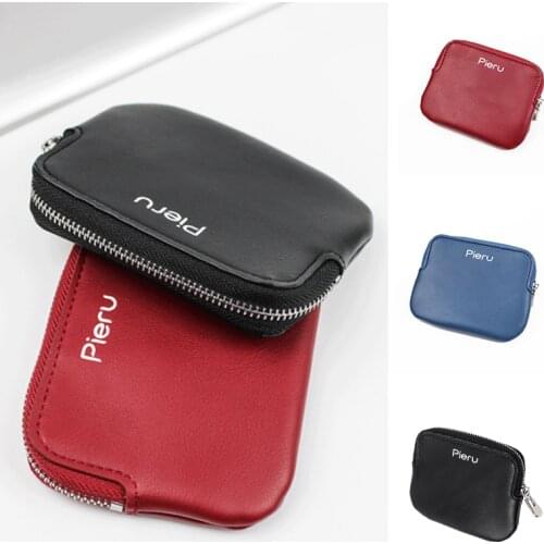 Minimalist Style Zip Mini Small Wallet Change Bag Coin Purse Money Key Earbuds Storage Bag Credit Card Holder Case Boys Girls