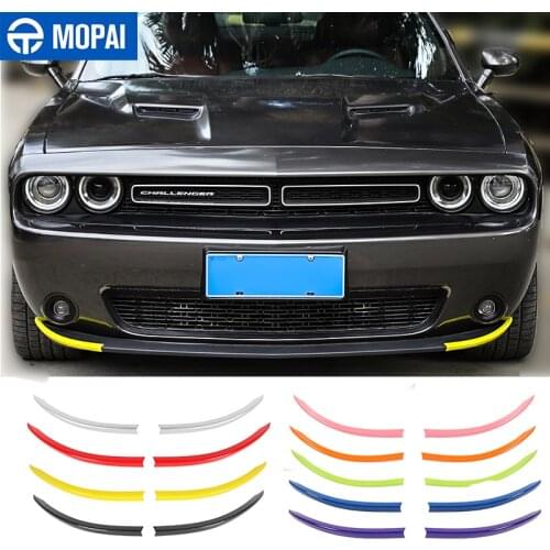 MOPAI Car Styling Car Front Bumper Trim Strip Decoration Stickers for Dodge Challenger SXT 2015+ Exterior Accessories