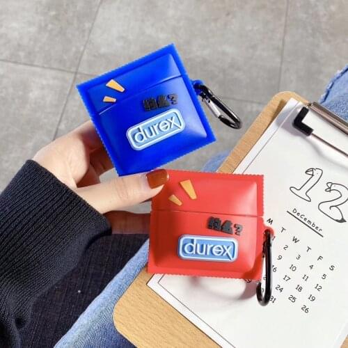 Funny Condom Soft Headphone Cases For Apple Airpods 1/2/pro Interesting Earphone Protection Cover Skin Accessories